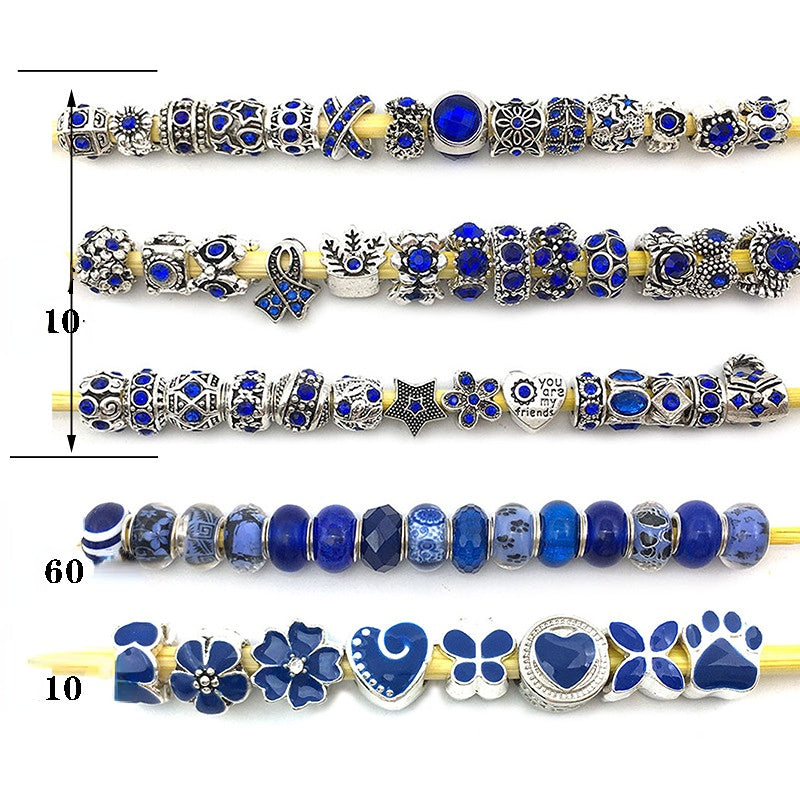 Wholesale 80PCS/Pack Alloy Point Drill Beads 10mm Bracelet Accessories